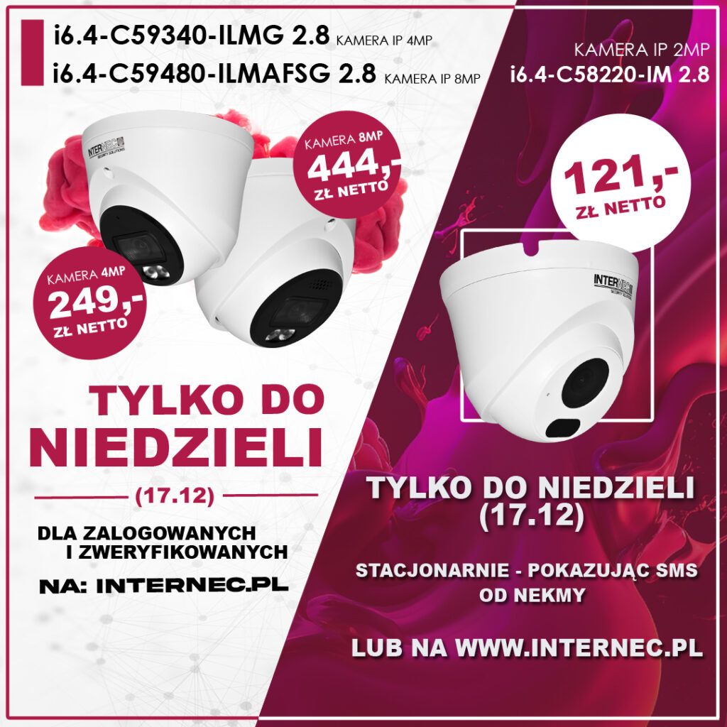 Promocja Kamery Internec www.internec.pl Color Master B2B Oferta hurtowa Wyprzedaż Newsletter Rejestracja